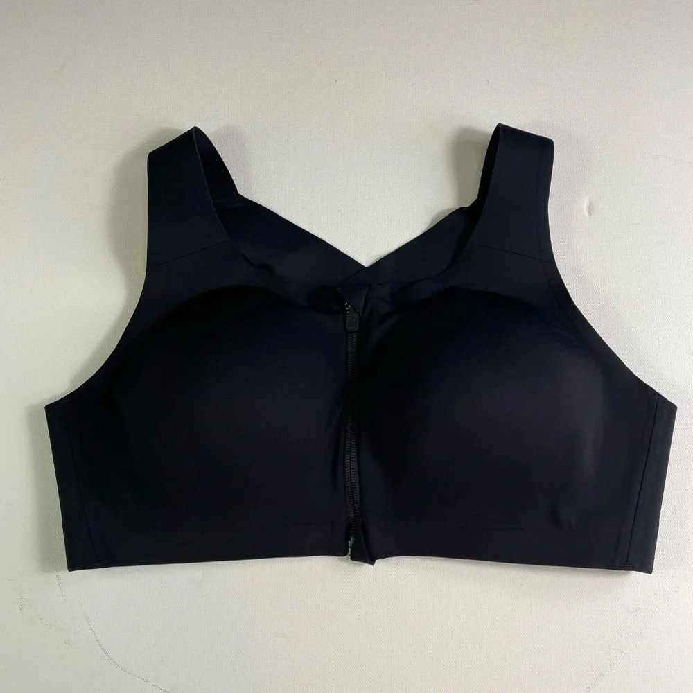 Lululemon Women’s Enlite Front Zip Closure Sports Bra 38C Black High Support - Picture 8 of 12